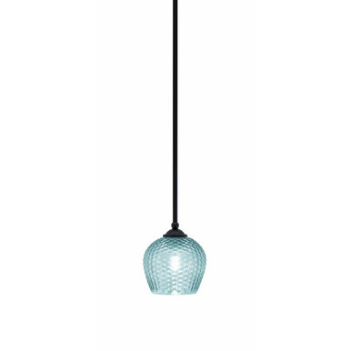 Zilo 1 Light Stem Hung Mini Pendant 9.5 Inch Tall X 7.5 Inch Wide by Toltec - 560-46-0