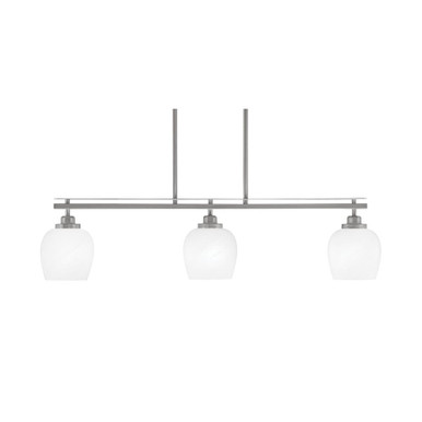 Odyssey 3 Light Steel Small Island Pendant by Toltec - 2636-BN-4810