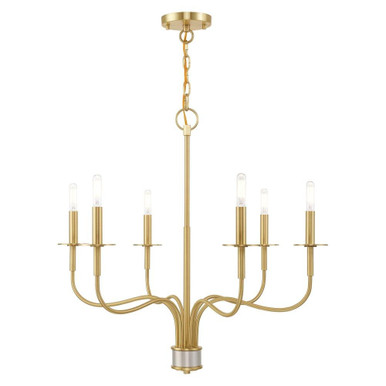 Lisbon 6 Light Medium Chandelier by Livex - 51326-12