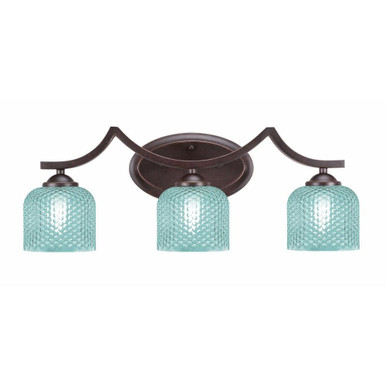 Zilo 3 Light Bath Bar 9 Inch Tall and 23.5 Inch Length by Toltec - 553-46-1
