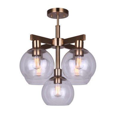 Landry 5 Light 19.5 Inch Wide Semi Flush Mount by Canarm Inc - ISF560B05GD