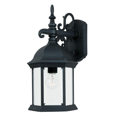 Devonshire 1 Light Outdoor Wall Mount 16.5 Inch Tall by Designers Fountain - 2971-bk