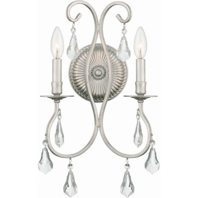 Ashton 2 Light Candle Style Wall Sconce by Crystorama - 5012
