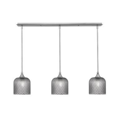 3 Light Stem Hung Linear Pendalier 9.25 x 39.25 Inch by Toltec 36-BN-4912 - 36-BN-4912