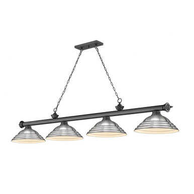 Cordon 4 Light Billiard 14 x 14 Inch by Z-Lite 2306-4BP-SBN - 2306-4BP-SBN