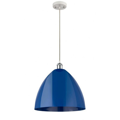 Plymouth 1 Light Pendant 18.75 Inch Tall by Innovations - 516-1P-WPC-MBD-16-BL