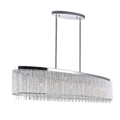 Claire 7 Light Oversized Linear Chandelier by CWI - 5535P46C-O