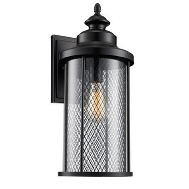 Stewart 1 Light Outdoor Wall Lantern 20 Inch Tall by Trans Globe - 40742 BK