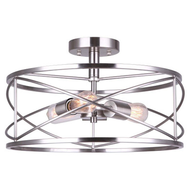 Malene 3 Light 4.75 Inch Wide Semi Flush Mount by Canarm Inc - ISF1079A03BK