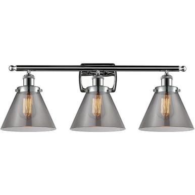 Large Cone 3 Light Vanity Light by Innovations - 916-3W-PC-G43
