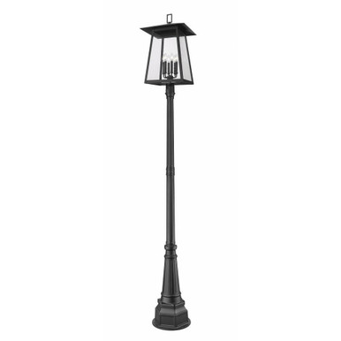 Rainer 6 Light Outdoor Post Mount 113.5 x 17.5 Inches by Z-Lite - 5015PHXXLR-564P-BK