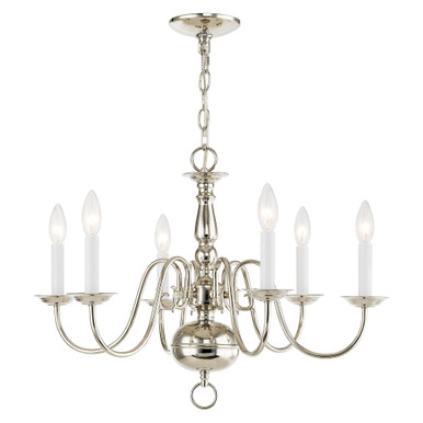 Williamsburgh 6 Light Medium Chandelier by Livex - 5006