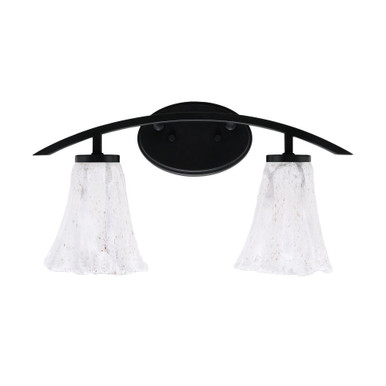 Kurve 2 Light Down Glass Vanity Light by Toltec - 3722-GP-210