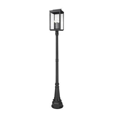 Hartwell 5 Light Outdoor Post Mount 108.75 Inch X 14.25 Inch Wide by Z Lite - 5019PHXLR-564P-BK