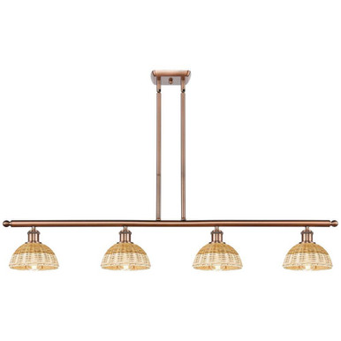 Bristol Natural II 4 Light Stem Hung Island 7.75 X 48 Inch by Innovations - 516-4I-NBD2-75