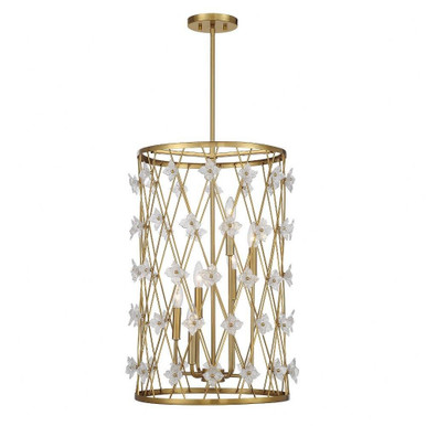 Bailey 6 Light Pendant 27 Inch Tall and 18 Inch Wide by Savoy House - 3-8412-6-322