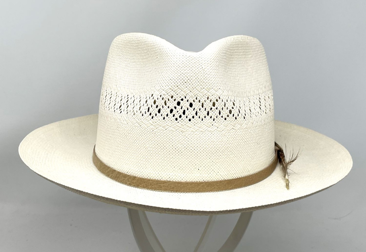 Biltmore Wild Shantung Straw Fedora Hat 
