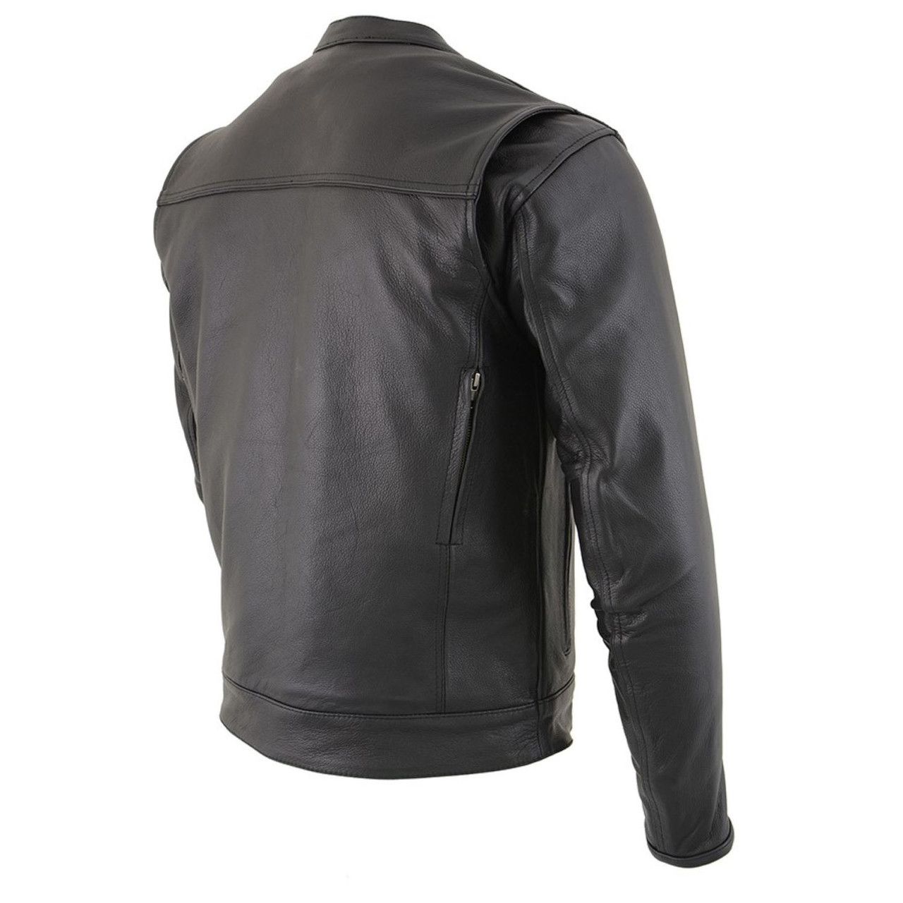 Milwaukee Leather Herren Lederjacke MLM1501 Cool-Tec – Mit Belüftung & Reflektierenden Details