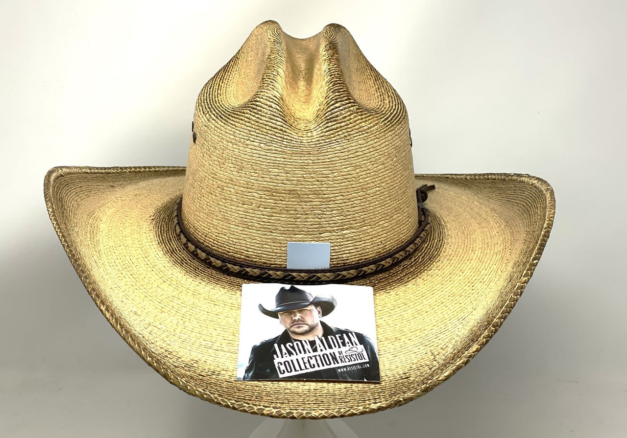インディアン★カウボーイ☆ビンテージ80s真鍮ブラスシャビー★Arizona★ Resistol Jason Aldean Georgia Boy Palm Cowboy Hat - One 2 mini Ranch