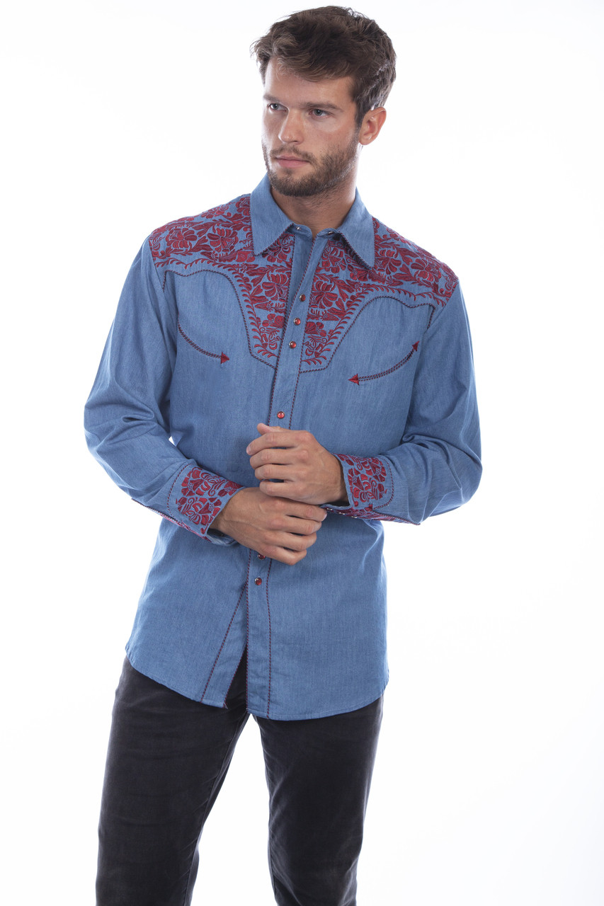 Embroidered sales western shirts