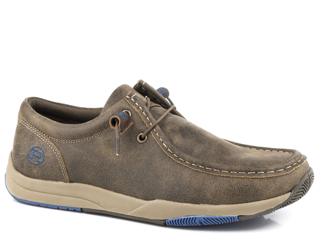 Roper Men's Clearcut Brown Leather Casual Chukka - One 2 mini Ranch