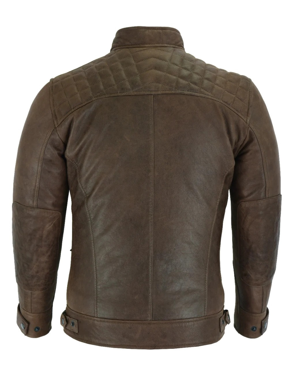 Vance Leathers Cafe Racer Lambskin Chocolate Motorcycle Jacket
