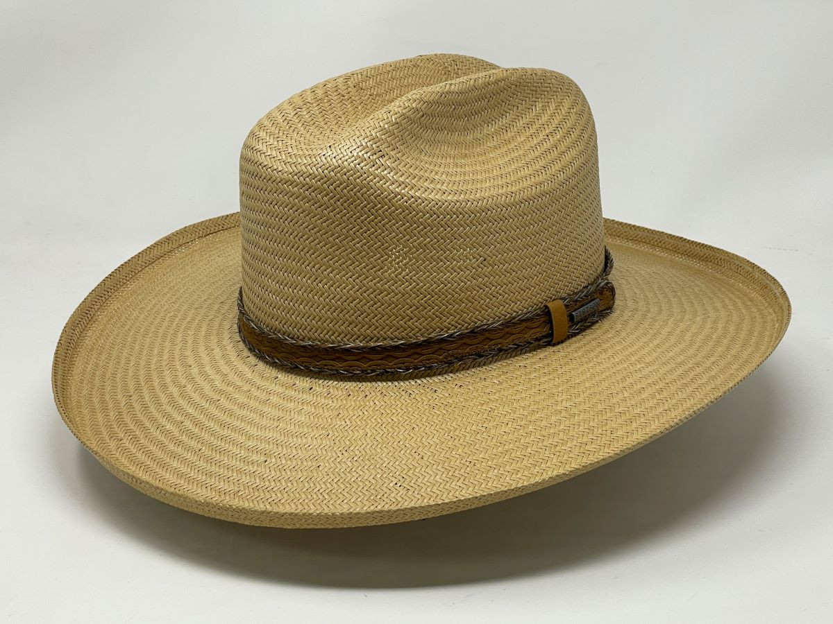 Stetson Might Could Shantung Straw Crossover Fedora Hat - One 2