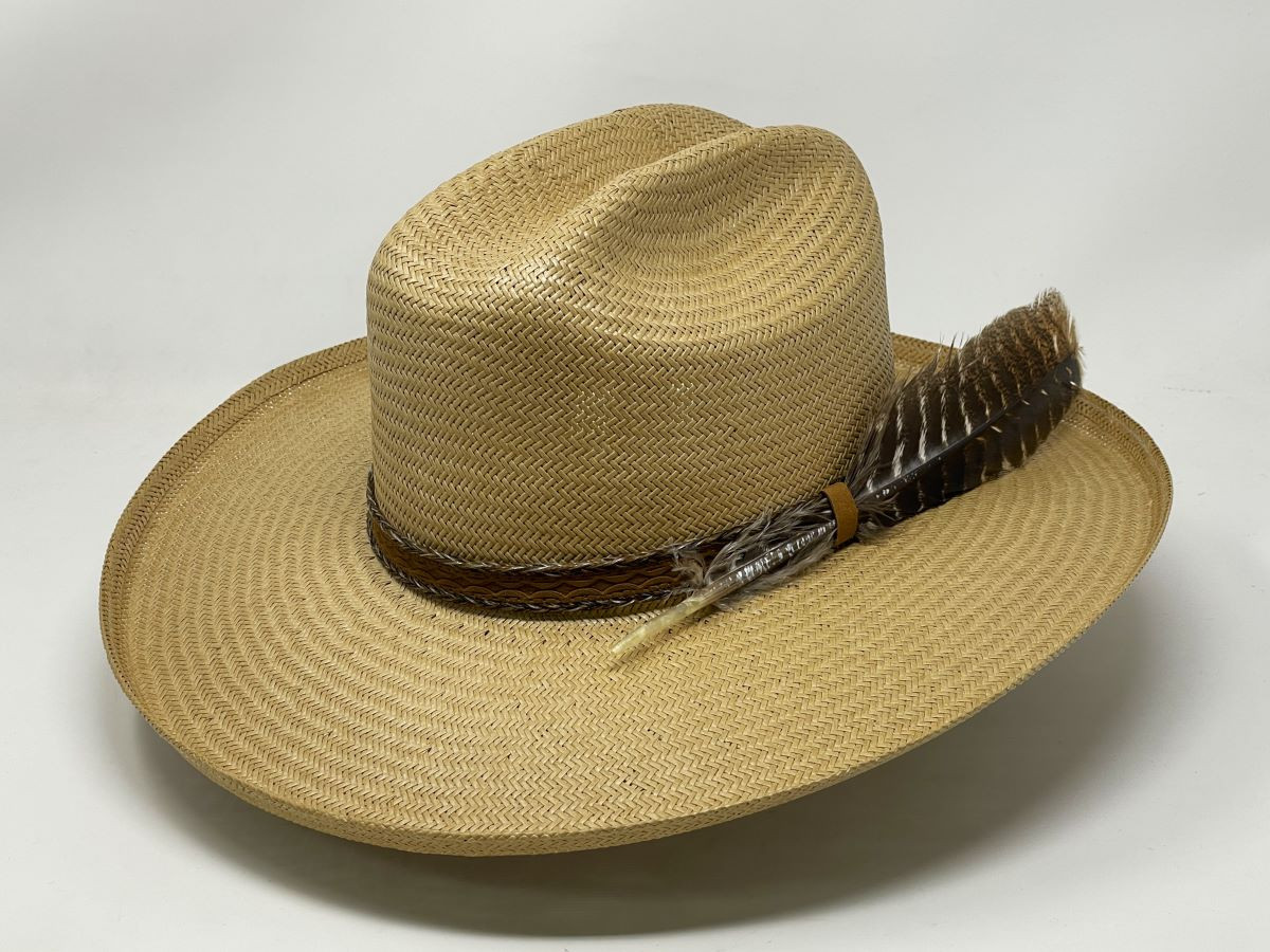 Stetson Might Could Shantung Straw Crossover Fedora Hat - One 2