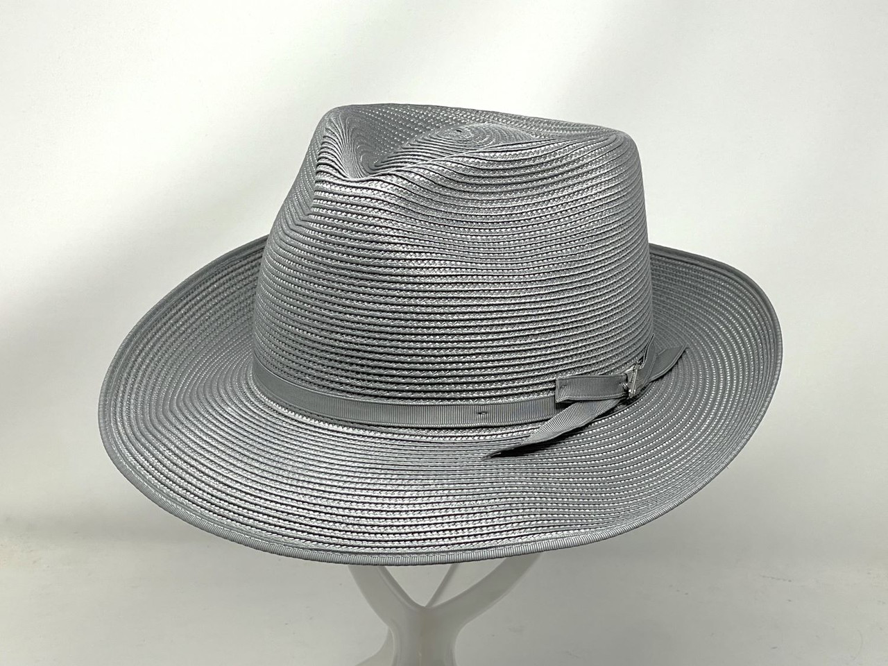 Stetson Rosebud Grey Florentine Milan Straw Hat main image 0