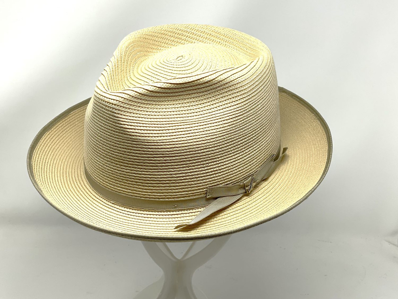 Stetson Stratoliner Mauve Florentine Milan Firm Finish Straw Hat