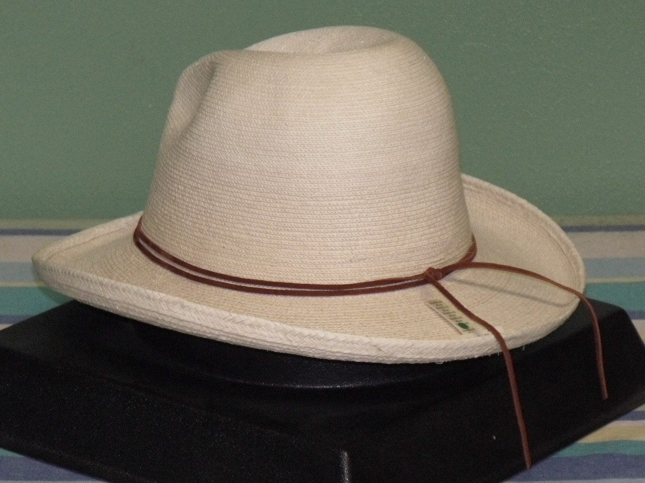 Fine Palm Sloped Fedora Hat 