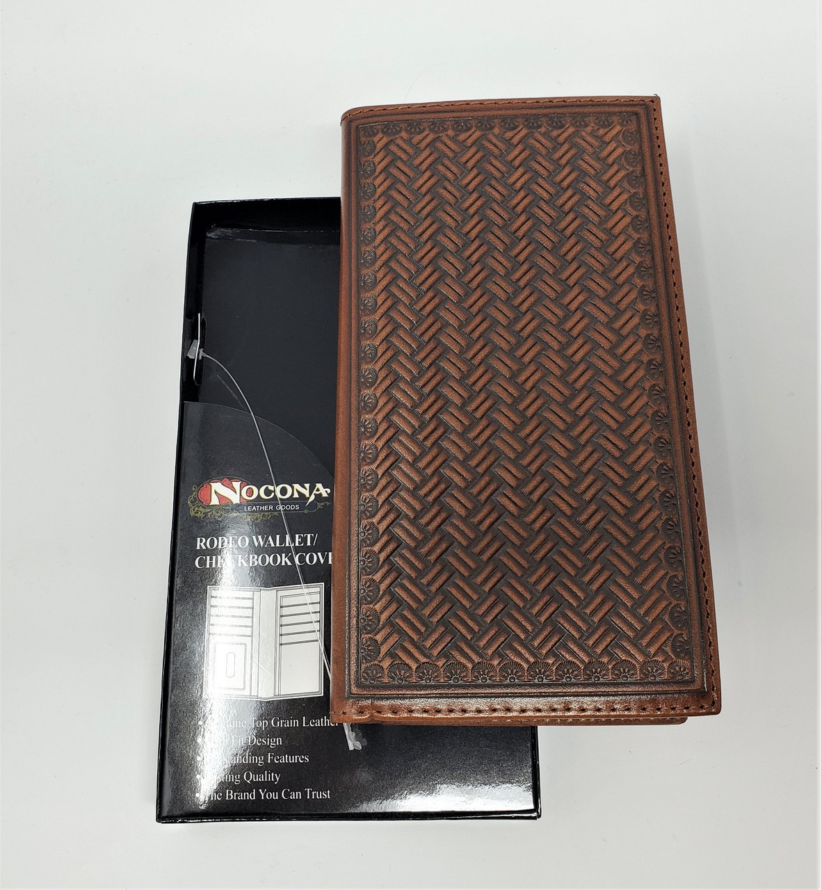 Nocona Tan Embossed Rodeo Wallet