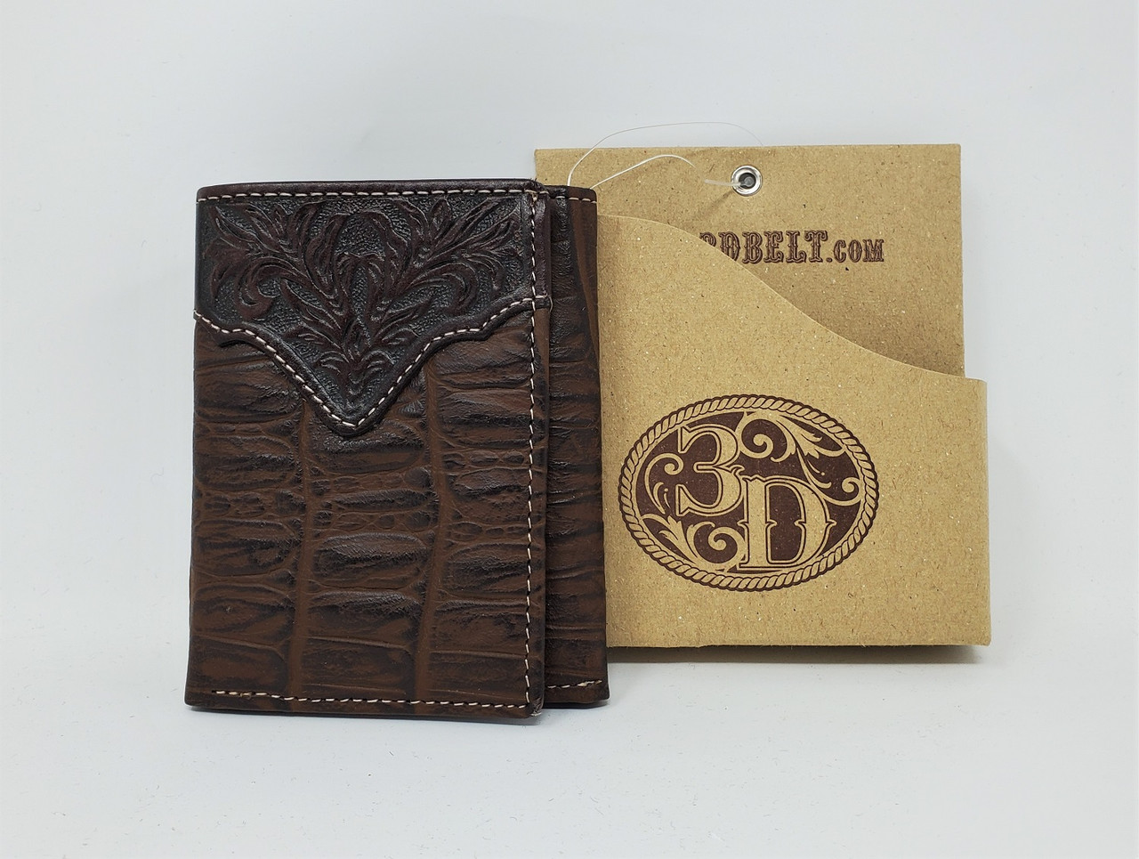 3D Belt Men's Gator Print Bifold Wallet