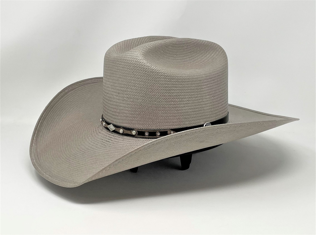 gray straw cowboy hat