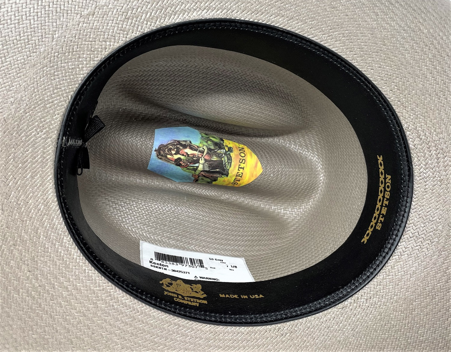 Stetson Kenton Grey Straw Cowboy Western Hat One 2 mini Ranch