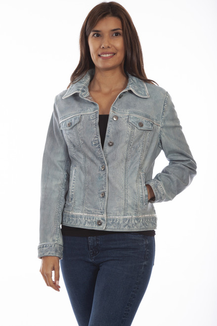 lambskin denim jacket