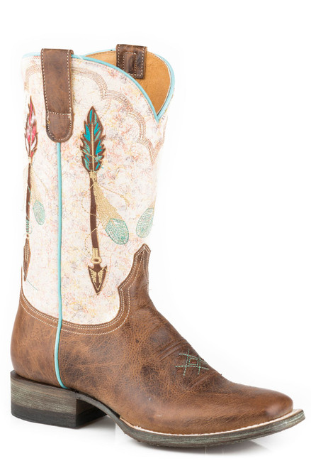 Roper Women's  Arrow Feather Embroidered Western Boot