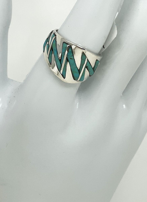 Turquoise Network Sterling Silver Turquoise Ring R2620-C05