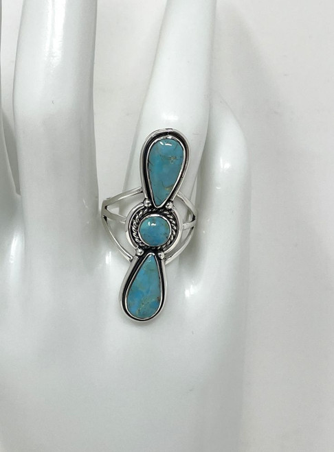 Turquoise Ring Sterling Silver R2616-C75