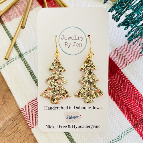 Jewelry by Jen Christmas Tree Earrings/Jen02E Jewelry by Jen Christmas Tree Earrings/Jen02E
