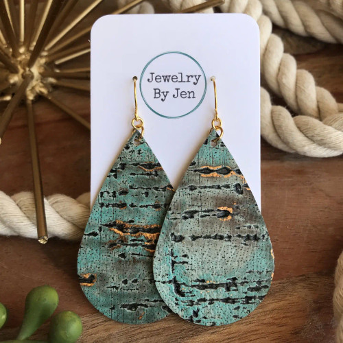 Jewelry by Jen Turquoise Wildwood Teardrop Earrings/Jen27E Jewelry by Jen Turquoise Wildwood Teardrop Earrings/Jen27E