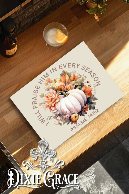 Dixie Grace "I Praise Him" Glass Charcuterie Board