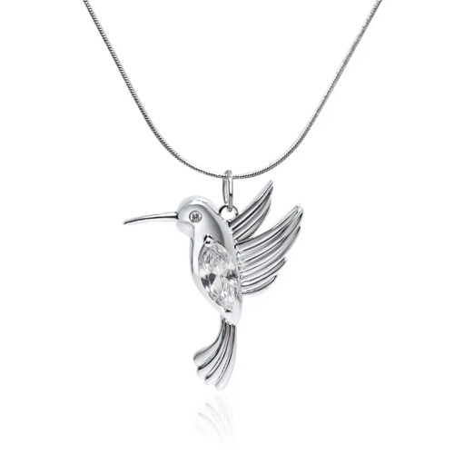 Copper Arts Hummingbird Necklace With Stones/NP23