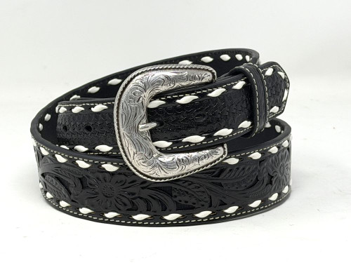 Ariat Men's Floral Filigree Buck Laced Belt