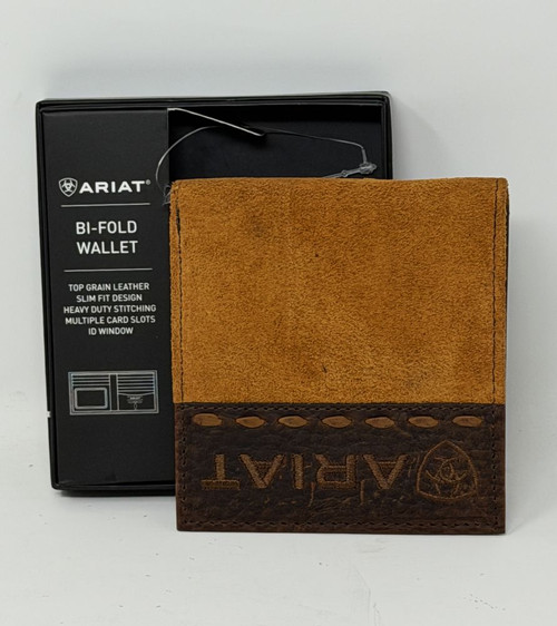 Ariat Large Roughout Crocodile Bifold Wallet