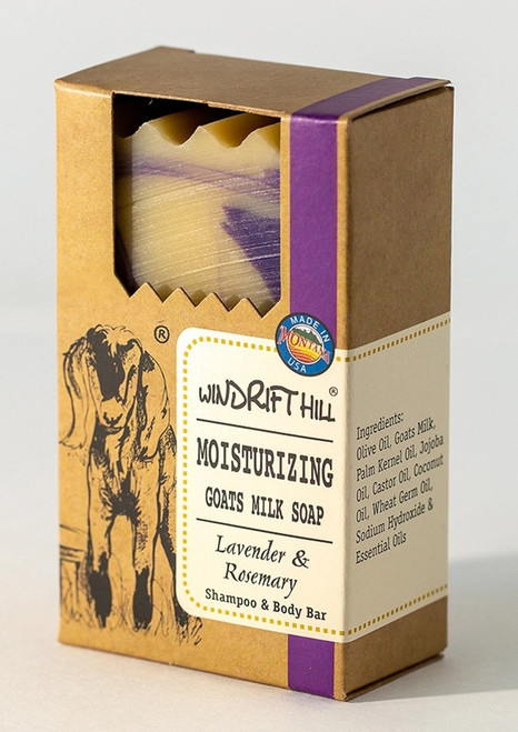 Windrift Hill Lavender & Rosemary Goat Milk Shampoo & Body Bar
