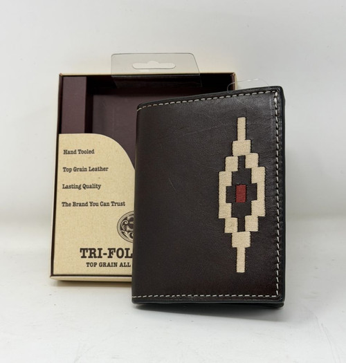 3D Trifold Wallet With Southwest Lacing