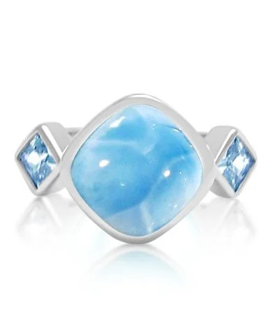 Naomi Larimar Cushion Ring