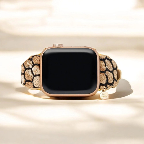 Cape Diablo Midnight Scales Leather Apple Watch Strap