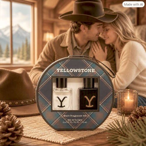 Yellowstone Men's Holiday Christmas Holiday Ornament Fragrance Set